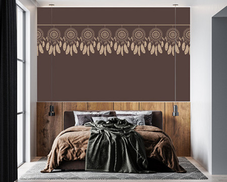 Sablon Refolosibil Dream Catcher Mandala Pene - SP21 - 58 x 29cm