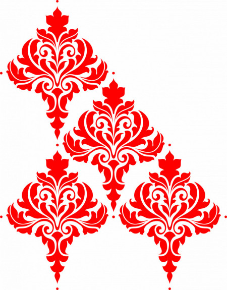 Sablon Refolosibil Repetitiv Damask Flower 730*585mm - SP29-3 - Img 4