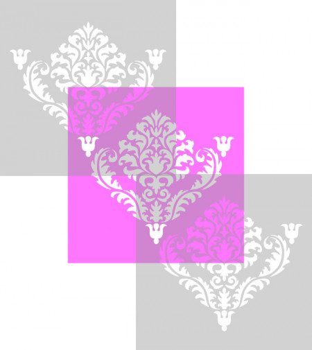 Sablon Refolosibil Repetitiv Flower Damask 590*590mm - SP84 - Img 3