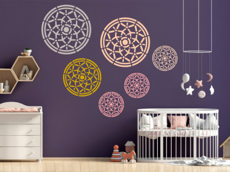 Set of 4 AURA Mandala Stencils, diameters 80cm, 44cm, 22cm and 14cm - SP166 - Img 5