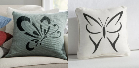 Set of 4 stencils Butterflies Flowers 14*14cm SP97-1 - Img 3