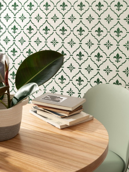 Stencil 65 x 55cm, 1mm thickness, Amfor Damask Motif, SP169, Reusable, Repetitive - Img 2