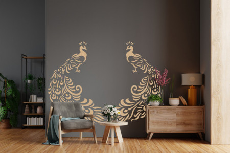 Peacock Stencil 89*59cm SP116 - Img 2