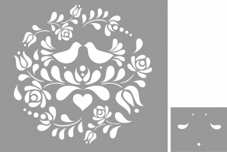 Reusable Stencil Panonian Folk Motif 330*330mm - SP103 - Img 2