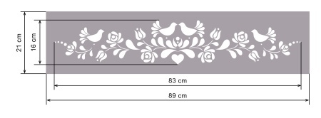 Reusable Stencil Panonian Folk Motif 890*210mm - SP107-1 - Img 4
