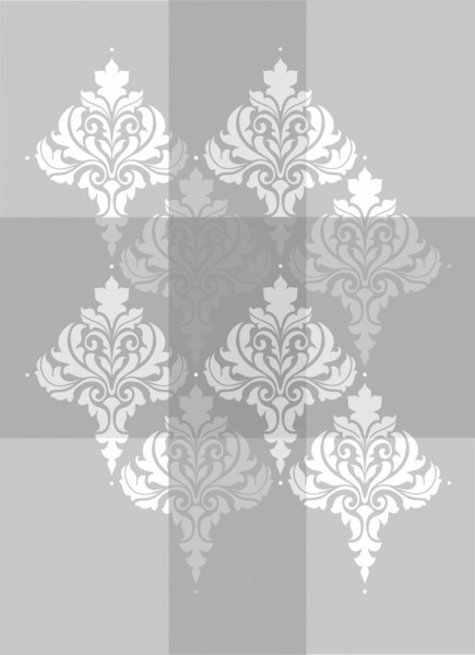 Reusable Stencil Repetitive Damask Flower 585*410mm - SP29-1 - Img 5