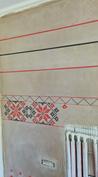 Sablon 45 * 30cm Refolosibil Repetitiv Motiv Traditional Romanesc - SMTR06 - Img 6