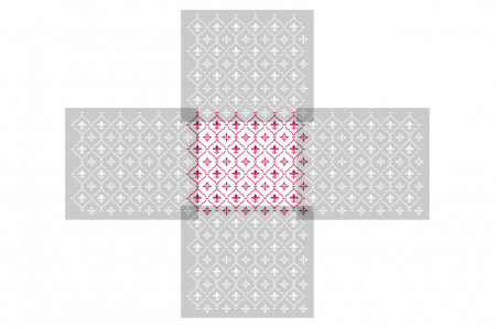 Sablon 65 x 55cm, Amfor Damask Motif, SP169, Refolosibil, Repetitiv - Img 7
