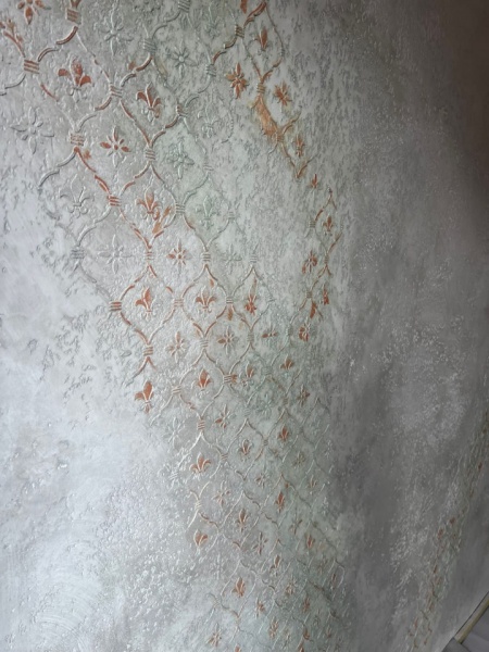 Sablon 65 x 55cm, grosime 1mm, Amfor Damask Motif, SP169, Refolosibil, Repetitiv - Img 3