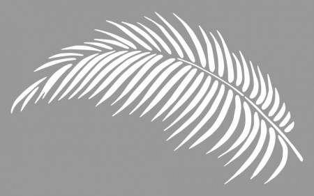 Sablon 860x540x1mm, Frunza de Palmier, Refolosibil SP146.86x54.1 - Img 3