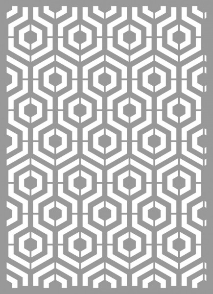Sablon Linked Hexagons 44x32cm - SP199 - Img 3