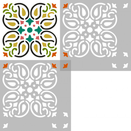 Stencil 39x39cm Reusable Repetitive SGF39R - Img 3