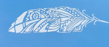 Stencil 56x20cm, Aztec Leaf, Leaf, Reusable SP1815620 - Img 3