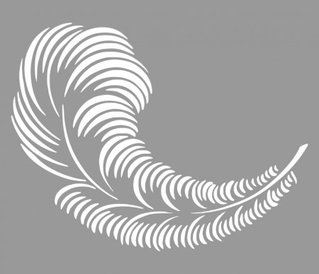 Large Feather Stencil SP162 - different sizes - Img 2
