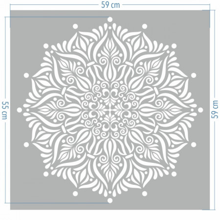 Mandala Flames Reusable Stencil - SP111 - Img 4