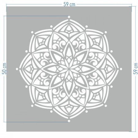 Mandala Gothic Circle Reusable Stencil - SP113 - Img 3