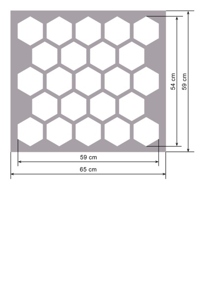 Reusable Repeating ROMBS Stencil 650x590mm, 1mm thickness - SP74.  - Img 5