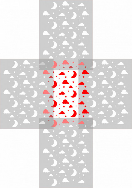 Reusable Repetitive Stencil Clouds Stars Moon 590*450mm - SP71 - Img 3