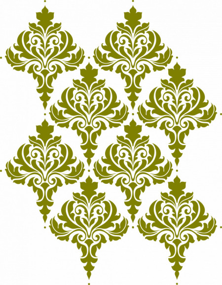 Reusable Stencil Repetitive Damask Flower 585*410mm - SP29-1 - Img 6