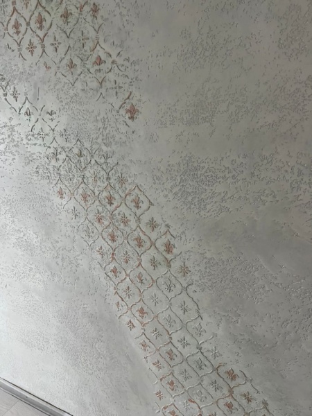 Sablon 65 x 55cm, grosime 1mm, Amfor Damask Motif, SP169, Refolosibil, Repetitiv