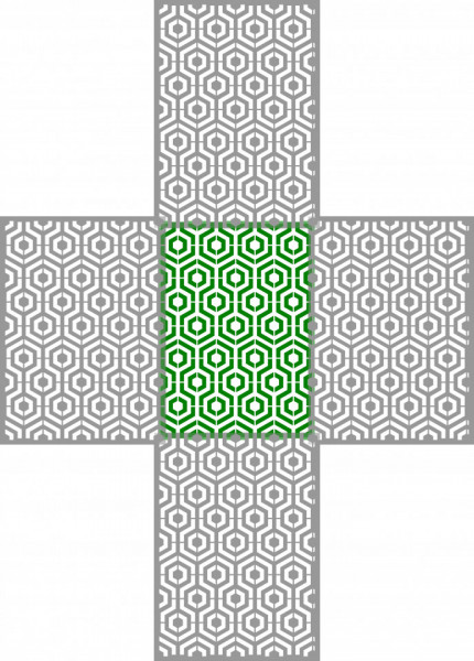 Sablon Linked Hexagons 44x32cm - SP199 - Img 4