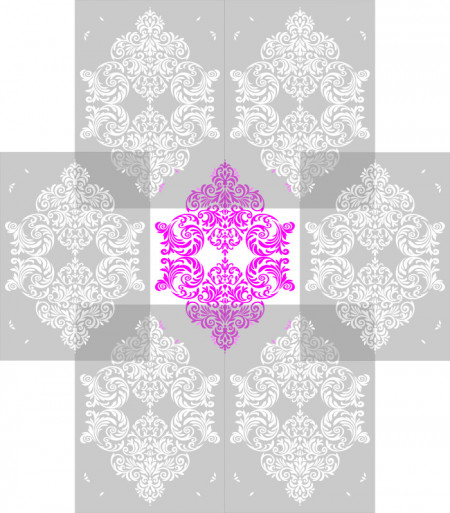 Sablon Refolosibil Repetitiv Damask 820*590mm - SP76-1 - Img 3