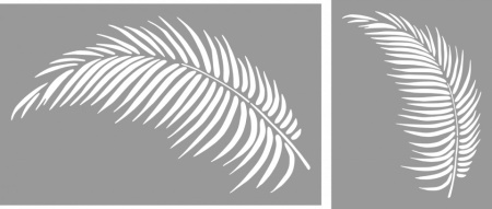 Set 2 x Sabloane Frunza de Palmier, 860x540x1mm si 560x430x1mm, Refolosibile SP146S2 - cu mici defecte de productie - Img 3