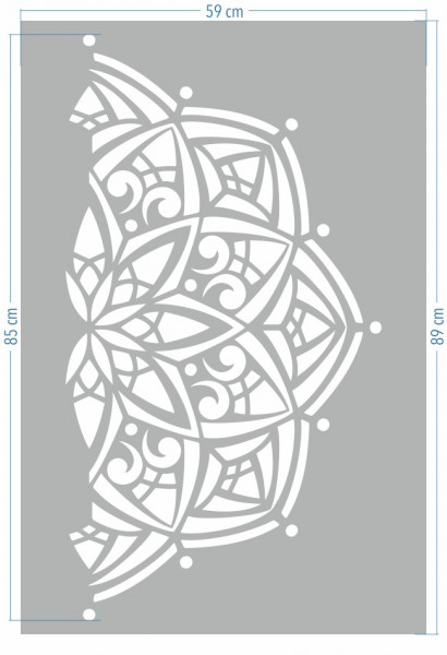Mandala Gothic Circle Reusable Stencil - SP113 - Img 4
