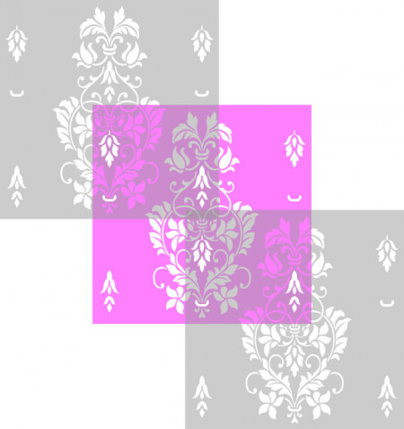 Reusable Repetitive Stencil Flower Damask 590*590mm - SP83 - Img 2