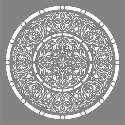 Reusable Stencil Mandala Arabesque 44x44 cm SP182 - Img 2