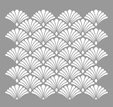 Reusable Stencil Repetitive Fan Leaves 620*590mm - SP78 - Img 2