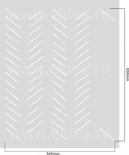 Sablon 730*590mm Refolosibil Repetitiv Fish Bones - SP35 - Img 4