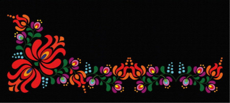 Sablon Refolosibil Dublu Strat, 450*200mm - SP104-1 - Panonian Folk Motif - Img 2