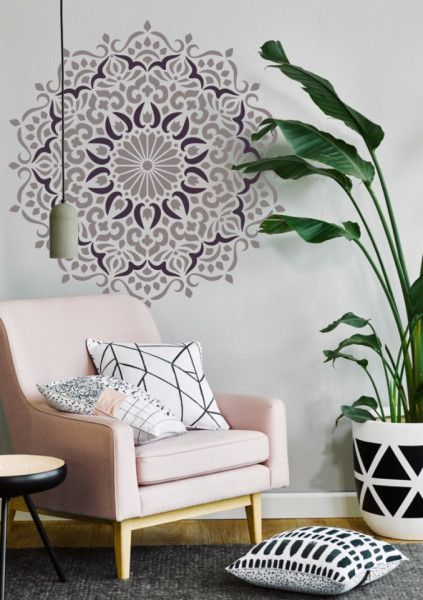 Sablon Refolosibil Mandala LIFE diametru 70cm - SP108.1PE4.70
