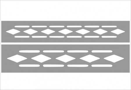 Set of 2 x Stencils, 59 x 13cm / 59 x 10cm, Reusable Border SP150 - Img 2
