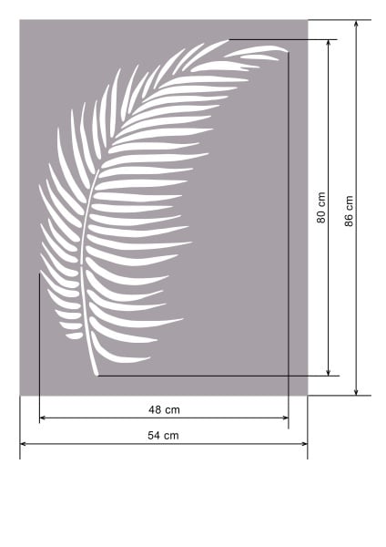 Stencil 860x540x0.5mm, Palm Leaf, Reusable SP1468654 - Img 2