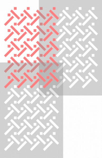 Stencil 89x59cm, Macro Squares, Reusable SP149 - Img 2