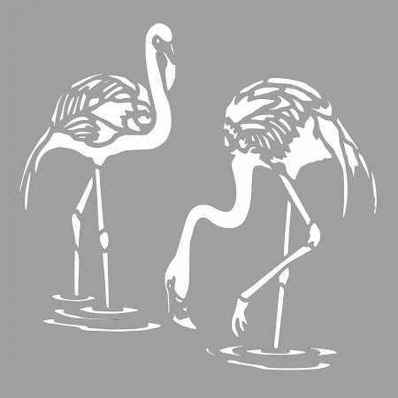 Stencil 89x89cm Two Flamingos SP223.89x89 - Img 2