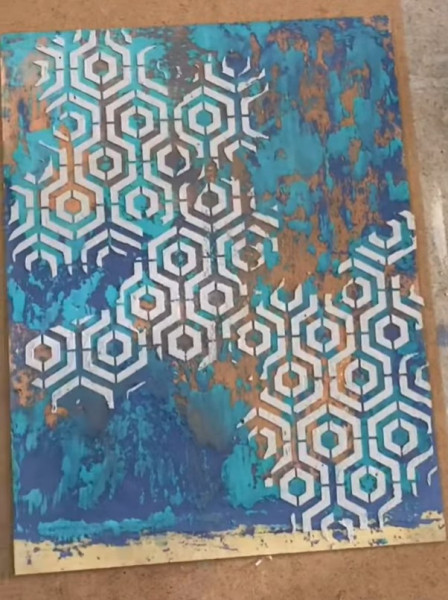 Stencil Linked Hexagons 82x60cm - SP199.82x60 - Img 4