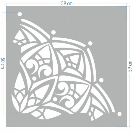 Mandala Gothic Circle Reusable Stencil - SP113 - Img 5