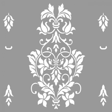 Reusable Repetitive Stencil Flower Damask 590*590mm - SP83 - Img 3