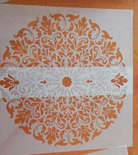 Reusable Stencil Painted Walls 1/2 Mandala 5 pattern - Img 4