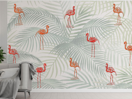 Sablon 89x66cm Flamingos Duo SP222.89x66
