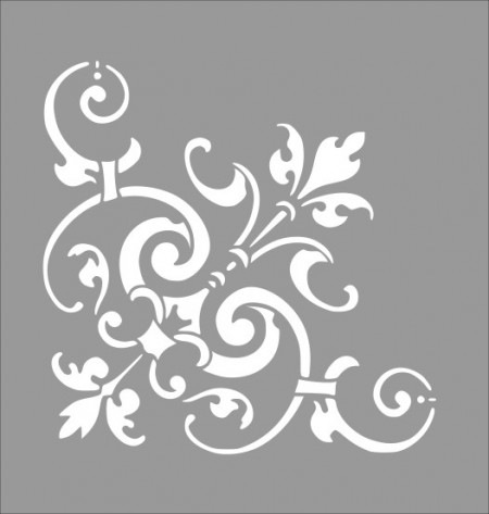Sablon Refolosibil Colt Damask 19x19cm
