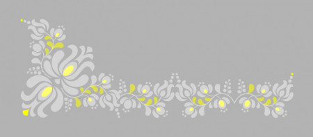 Sablon Refolosibil Dublu Strat, 450*200mm - SP104-1 - Panonian Folk Motif - Img 3