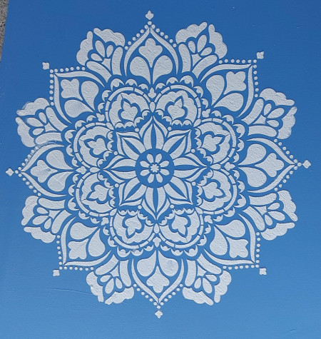 Sablon Refolosibil Mandala Indian Lotus 59x59 cm SP1835959 - Img 3