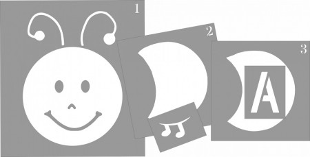 SP215-Set of 31 Caterpillar stencils - Img 2