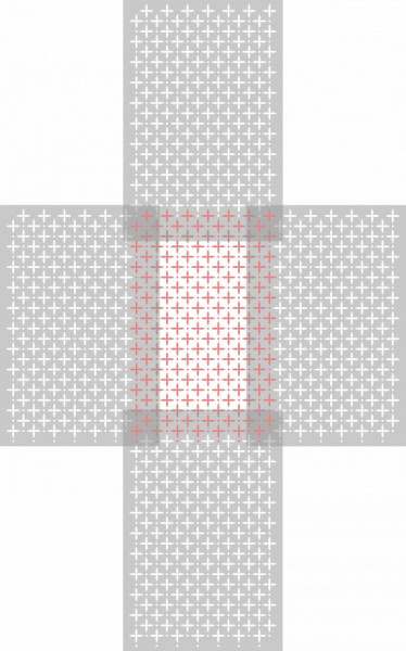 Stencil 89 x 59cm, Cross &amp; Dots SP167, Reusable, Repetitive - Img 2