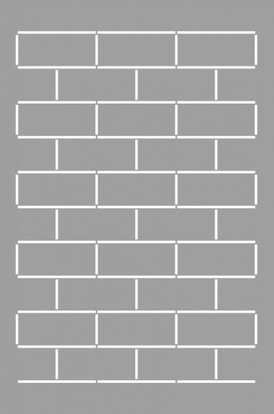 Stencil 89x59cm Striped Brick, Reusable SP224.89x59 - Img 2