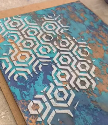 Stencil Linked Hexagons 82x60cm - SP199.82x60 - Img 6